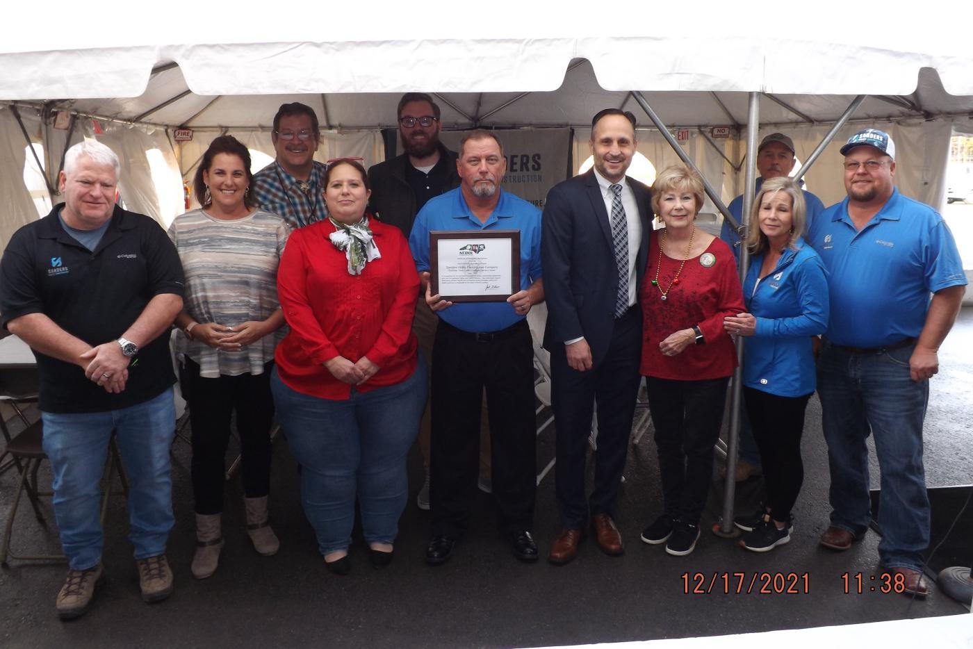 NCDOL, Sanders Utility Construction Co. Inc. Mark Completion of Safety